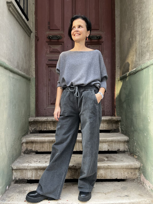 Cozy Kışlık Kadife Pantolon – Bel Lastikli, 3 Farklı Renk