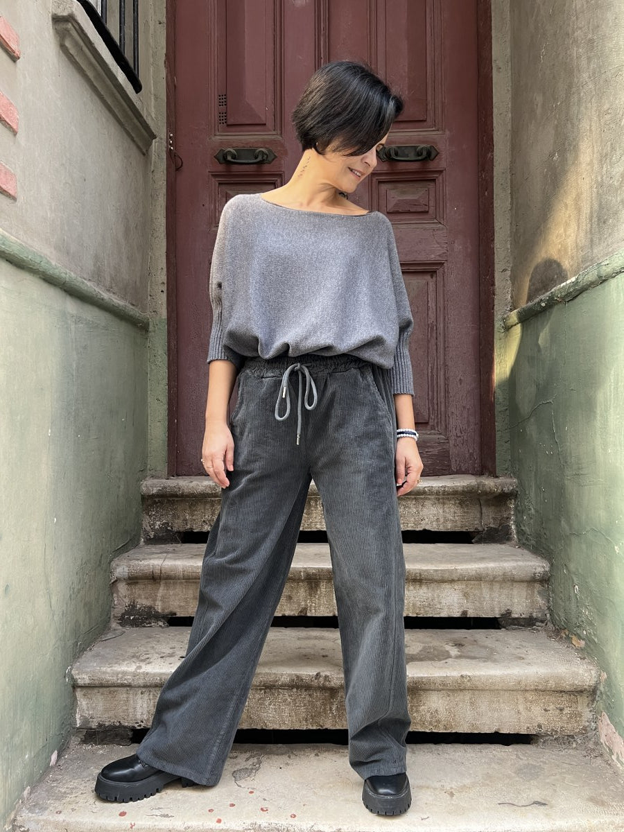 Cozy Kışlık Kadife Pantolon – Bel Lastikli, 3 Farklı Renk