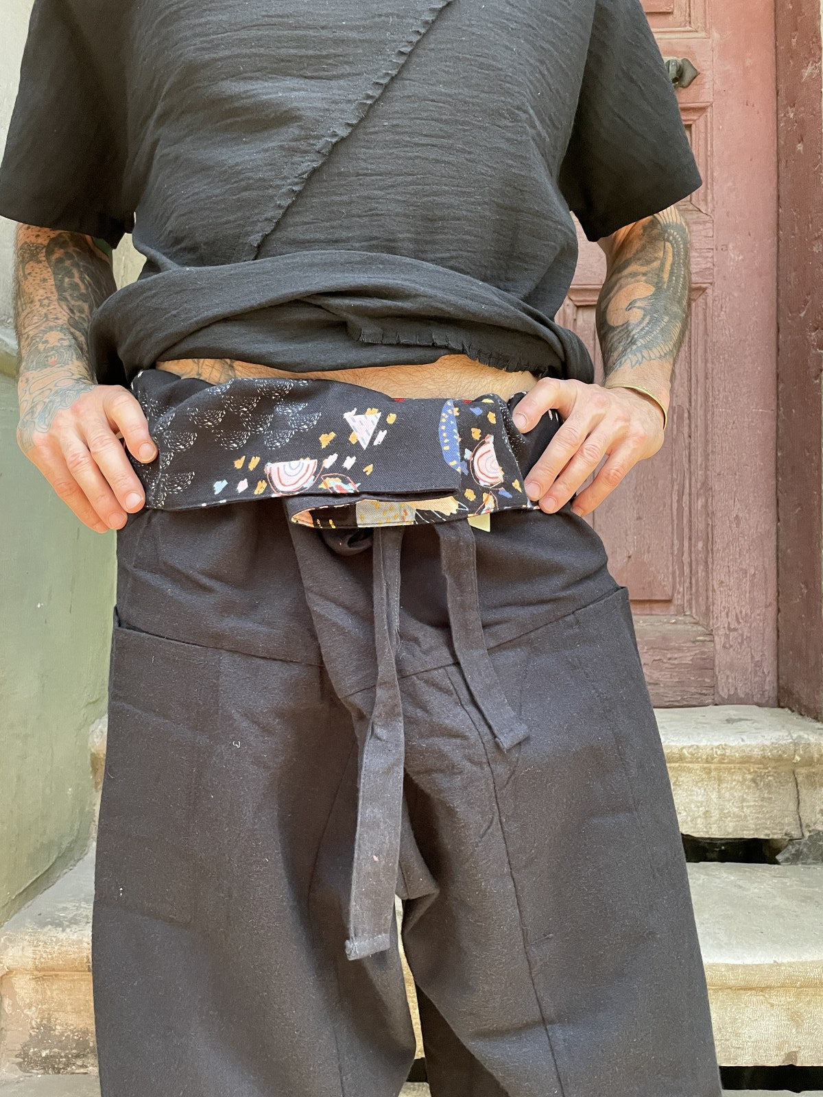 Unisex Thai Balıkçı Kalın Pantolon