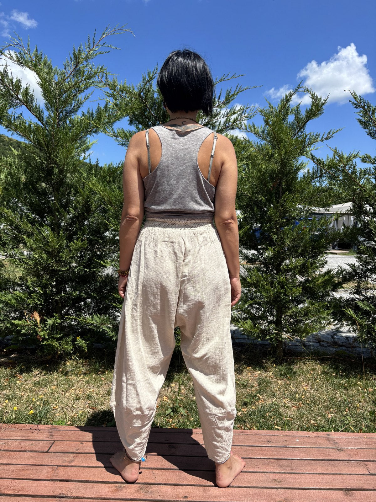 Bohem Önden Cepli  Kadın Yoga Pantolonu
