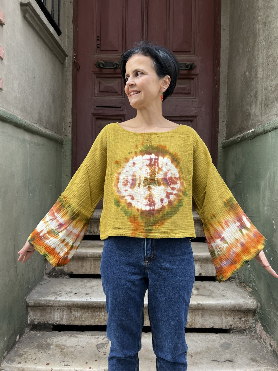 Kadın Batik Bluz Earth Sun