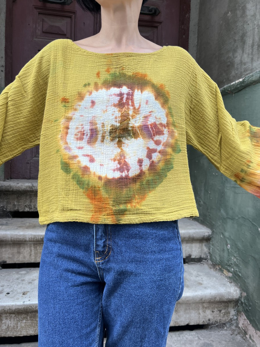 Kadın Batik Bluz Earth Sun