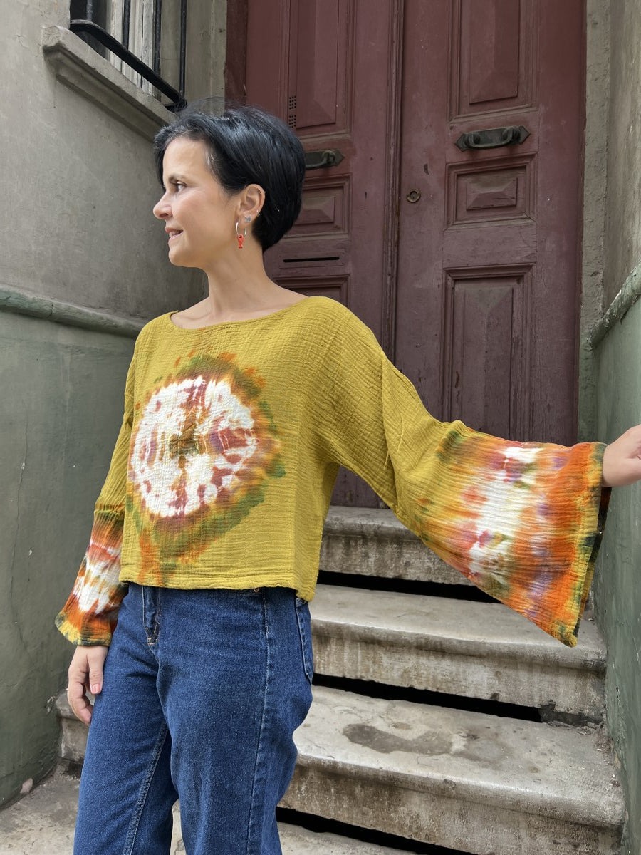 Kadın Batik Bluz Earth Sun