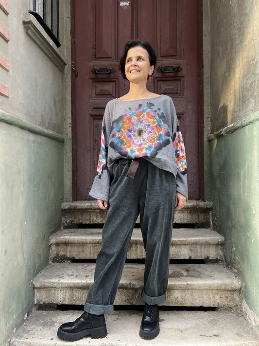 Kadın Batik Bluz Mandala