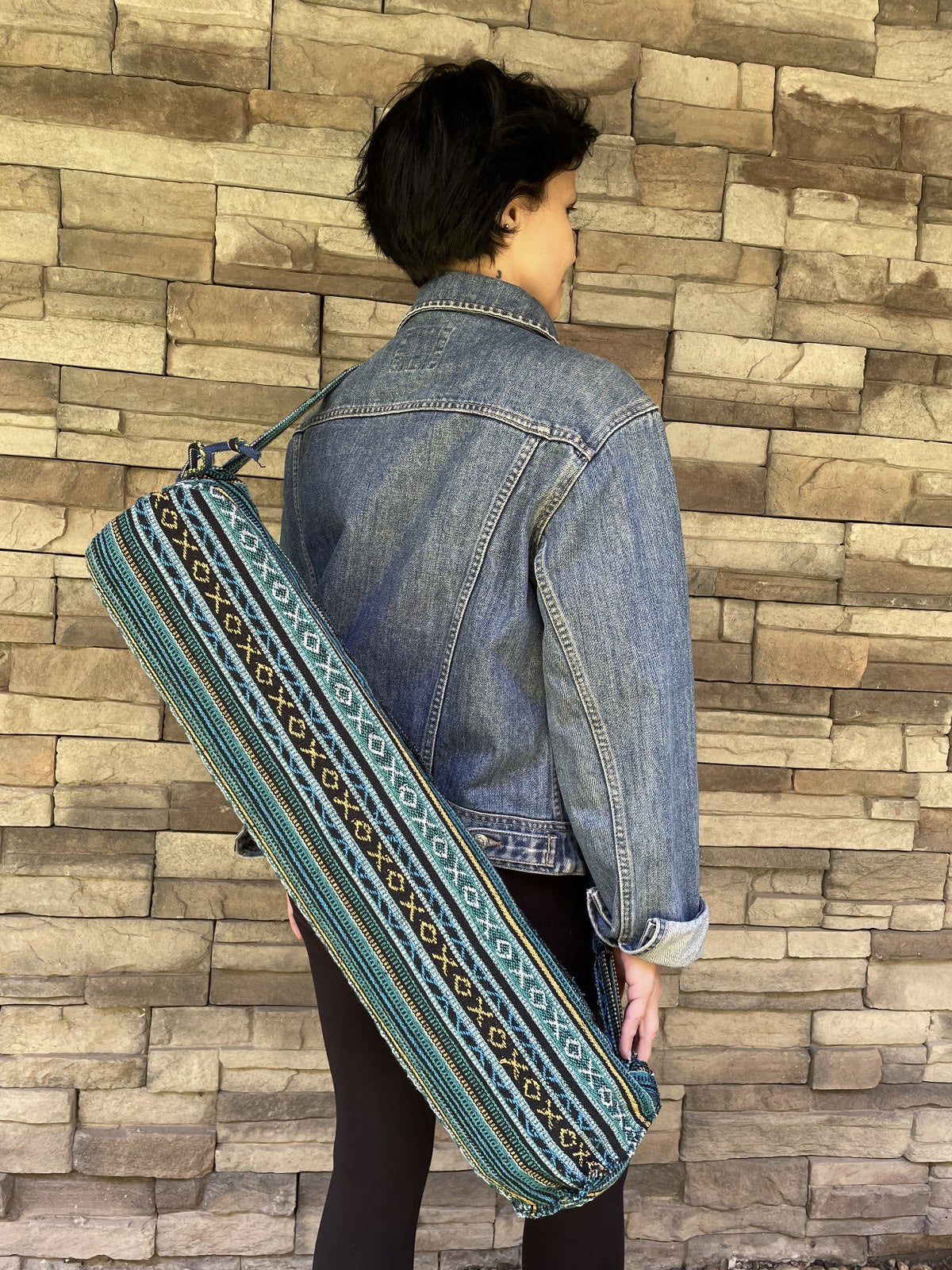 Mavi Baja Nepal Yoga Mat Çantası