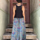 Bohem Nepal Mavi İpek Kadın Pantolon