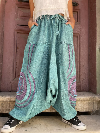 Unisex Bohem Nepal Şalvar Pantolon