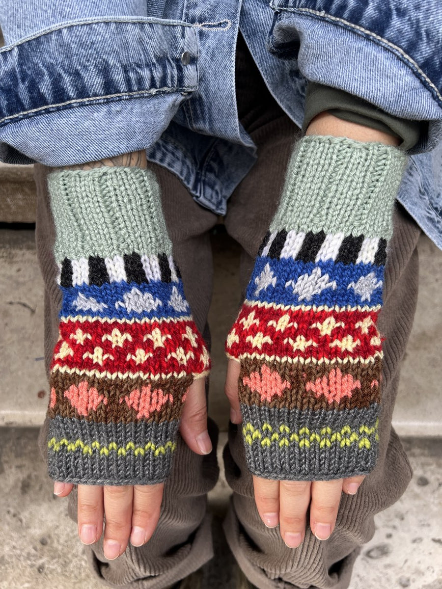 El Örgüsü Kadın Bere ve Eldiven Seti - Mint Yeşili