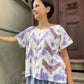Bohem Mor Batik Bluz Tişört – %100 Pamuk