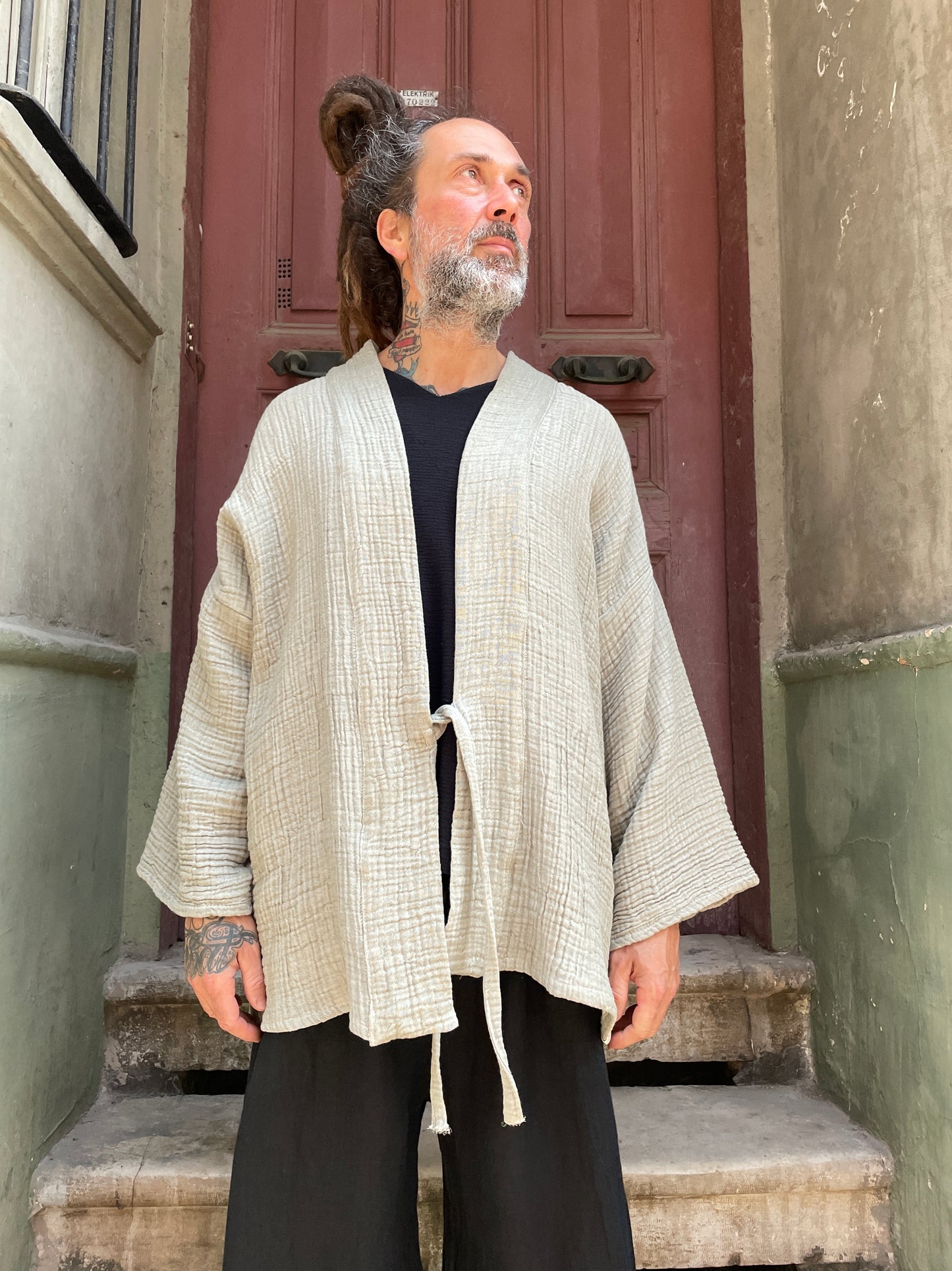 Muslin Erkek Kimono