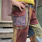Nepal El Yapımı Patchwork Cepli Pantolon