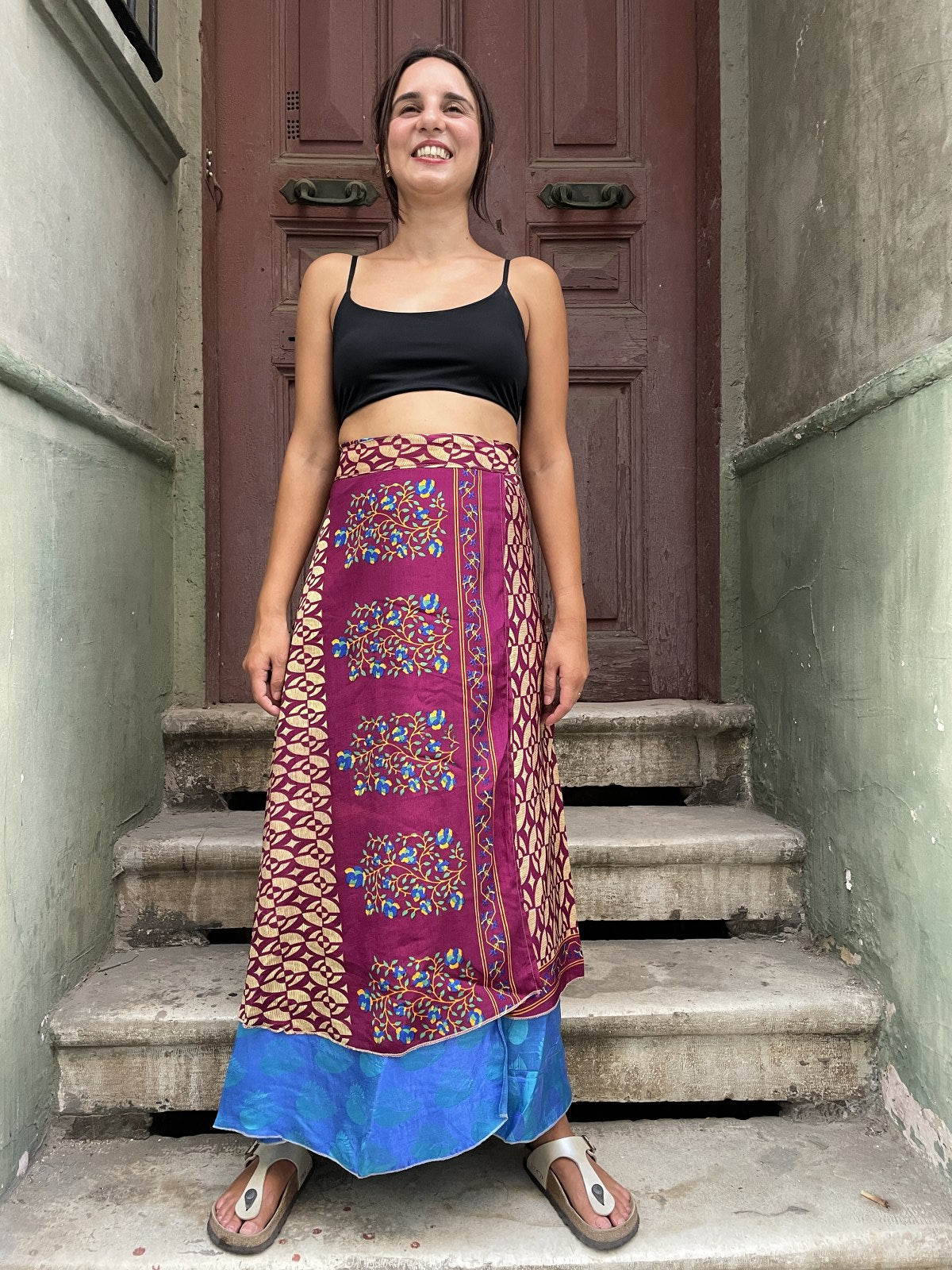 Çift Taraflı Nepal İpek Etek