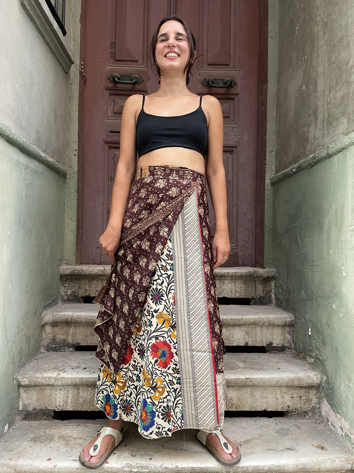 Nepal Çift Taraflı İpek Etek