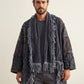Unisex Nepal Mexican Patchwork Etnik Hırka Panço – Antrasit