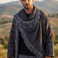 Unisex Nepal Mexican Patchwork Etnik Hırka Panço – Antrasit
