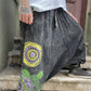 Unisex Nepal Mandala Desenli Şalvar Pantolon – Antrasit