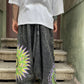 Unisex Nepal Mandala Desenli Şalvar Pantolon – Antrasit