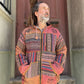 Nepal Patchwork Polar Astarlı Mont – Unisex, Kışlık, Kiremit