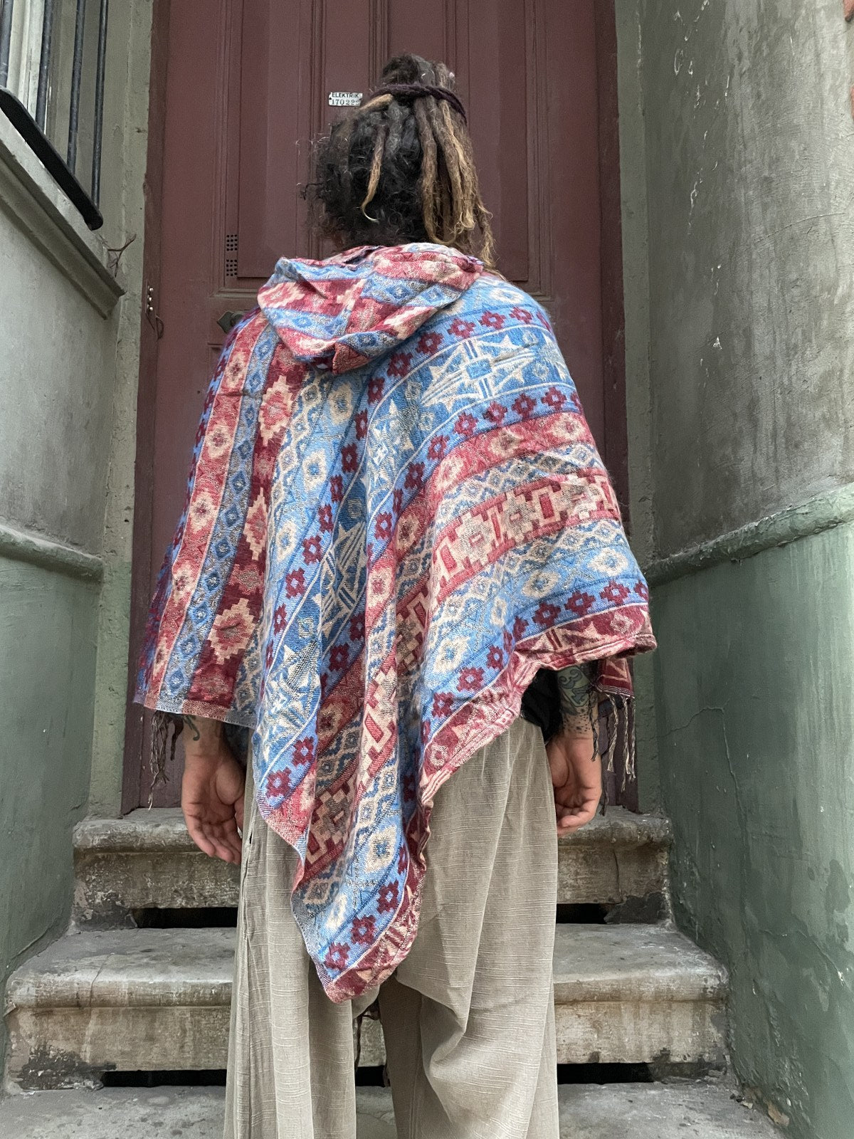 Bohemian Ethnic Rug Poncho