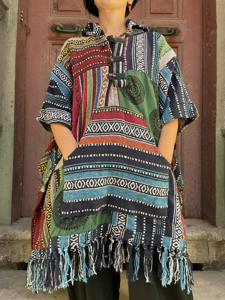 Nepal Patchwork Kışlık Panço