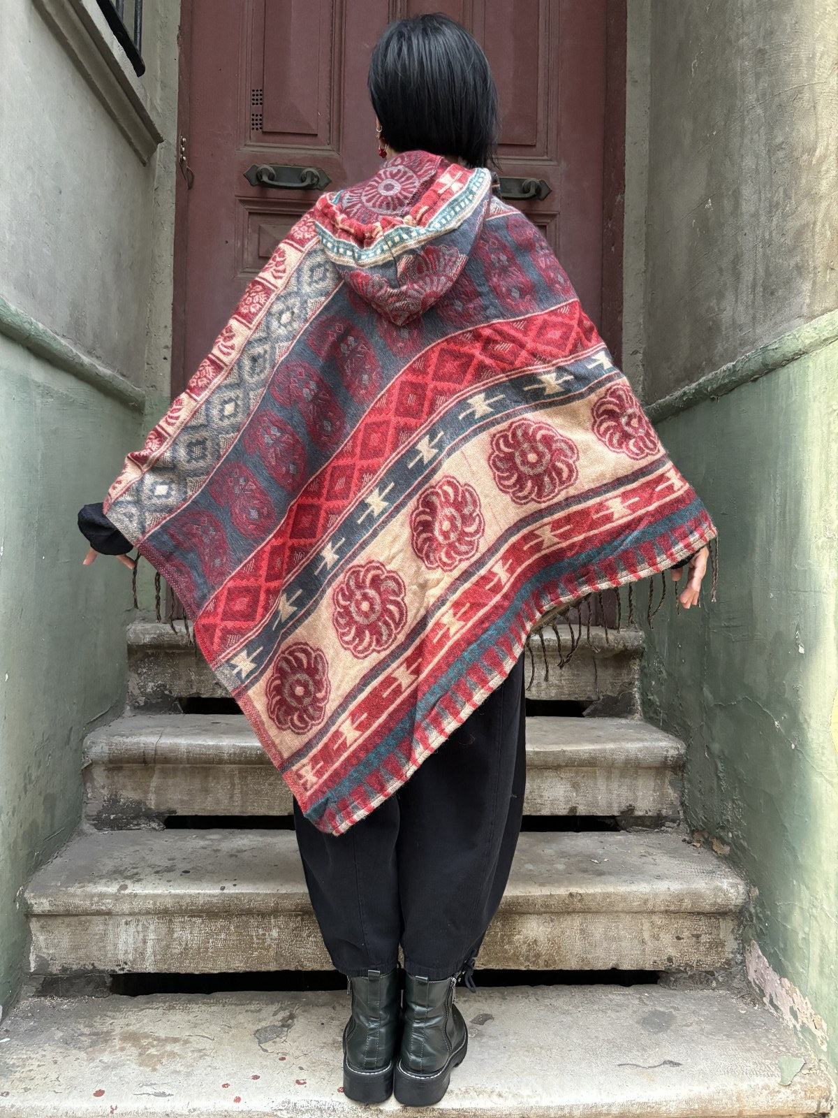 Bohemian Ethnic Rug Poncho