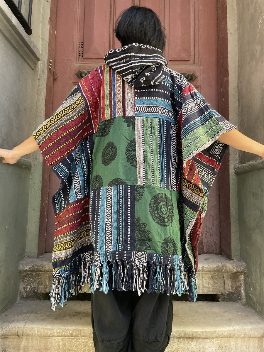 Nepal Patchwork Kışlık Panço