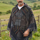 Unisex Himalaya Nepal Patchwork Panço – Kapüşonlu Unisex Bohem Panço