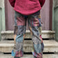 Nepal Patchwork Kırmızı Şalvar Kadın Pantolon