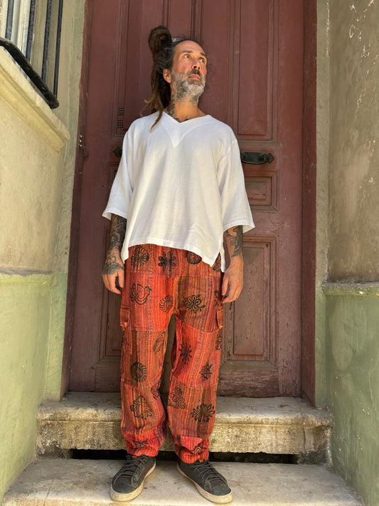 Unisex Bohem Nepal Patchwork Pantolon – 3 Farklı Renk