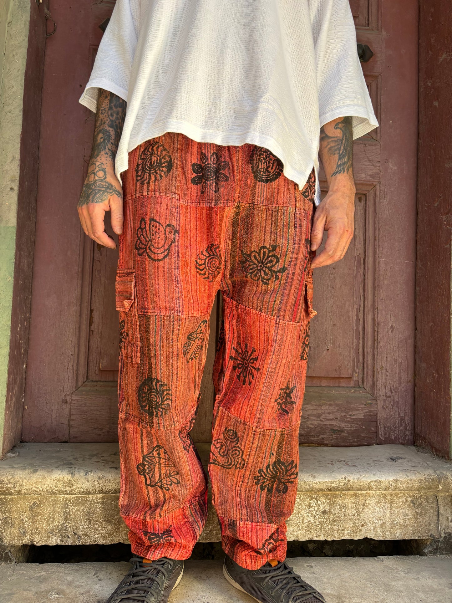 Unisex Bohem Nepal Patchwork Pantolon – 3 Farklı Renk