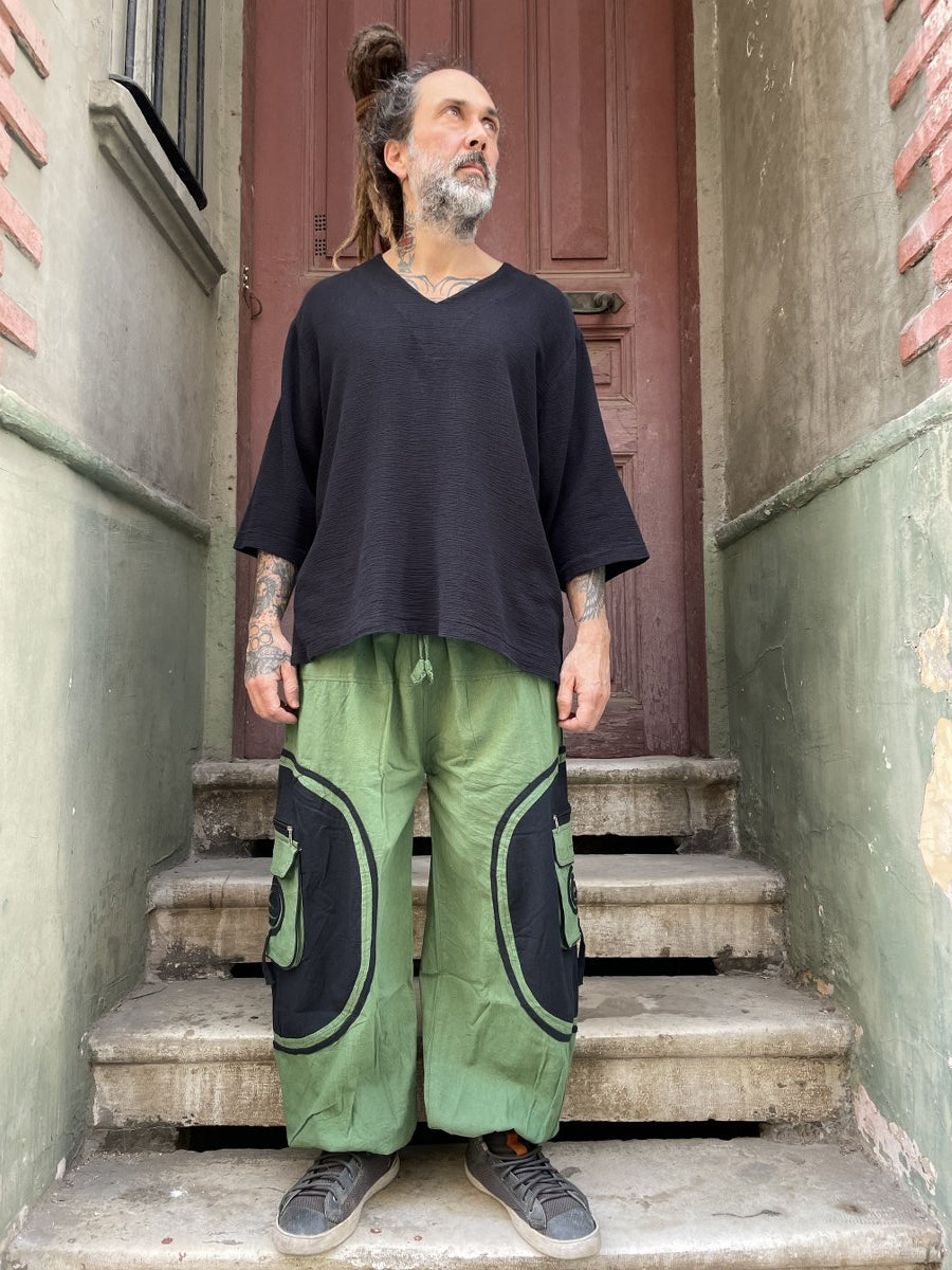 Unisex Nepal Pantolon – Lastikli Bel & Paça, Cepli