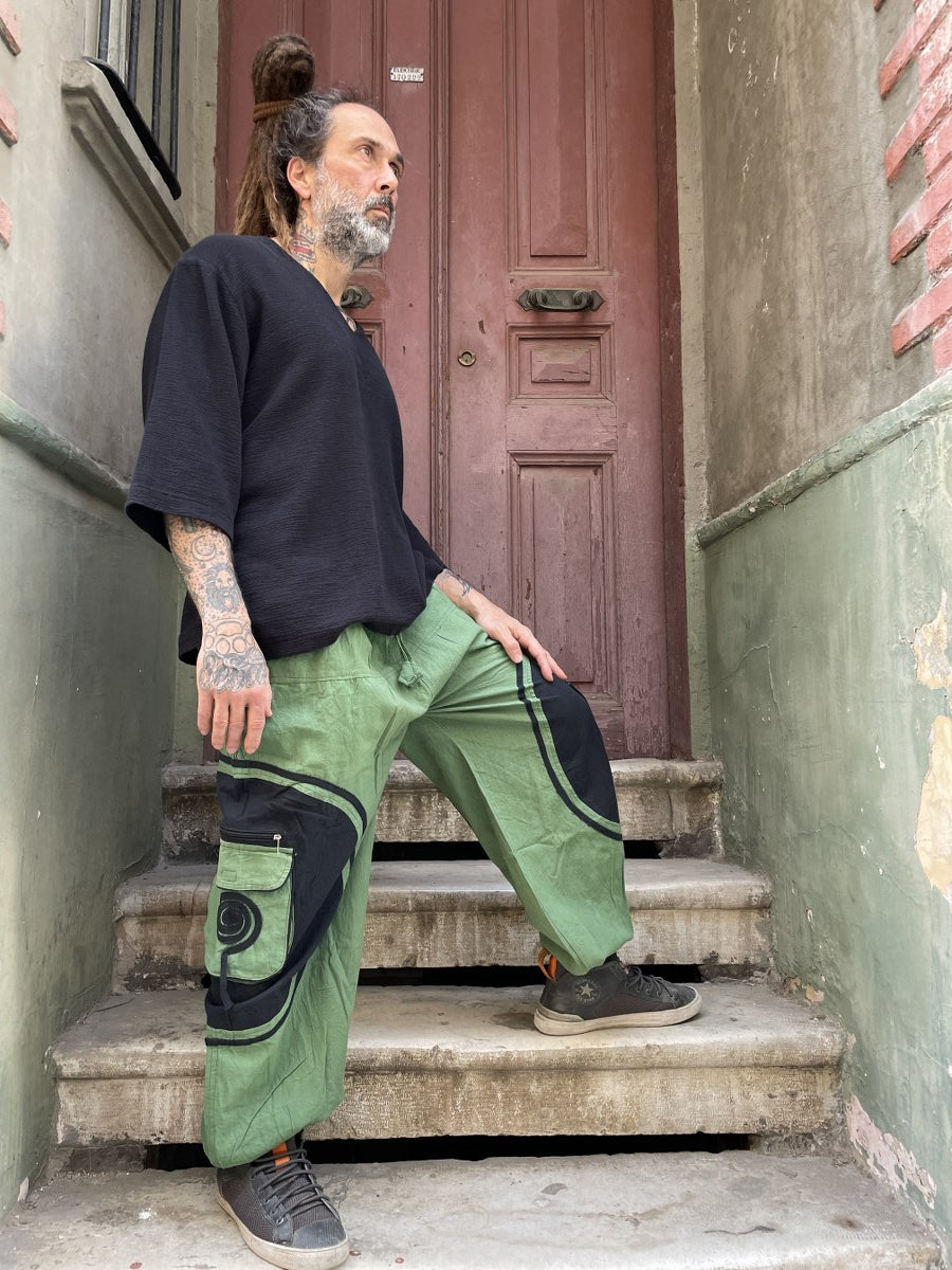 Unisex Nepal Pantolon – Lastikli Bel & Paça, Cepli