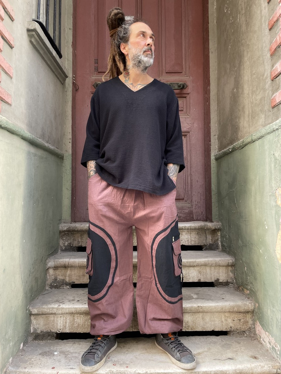 Unisex Nepal Pantolon – Lastikli Bel & Paça, Cepli