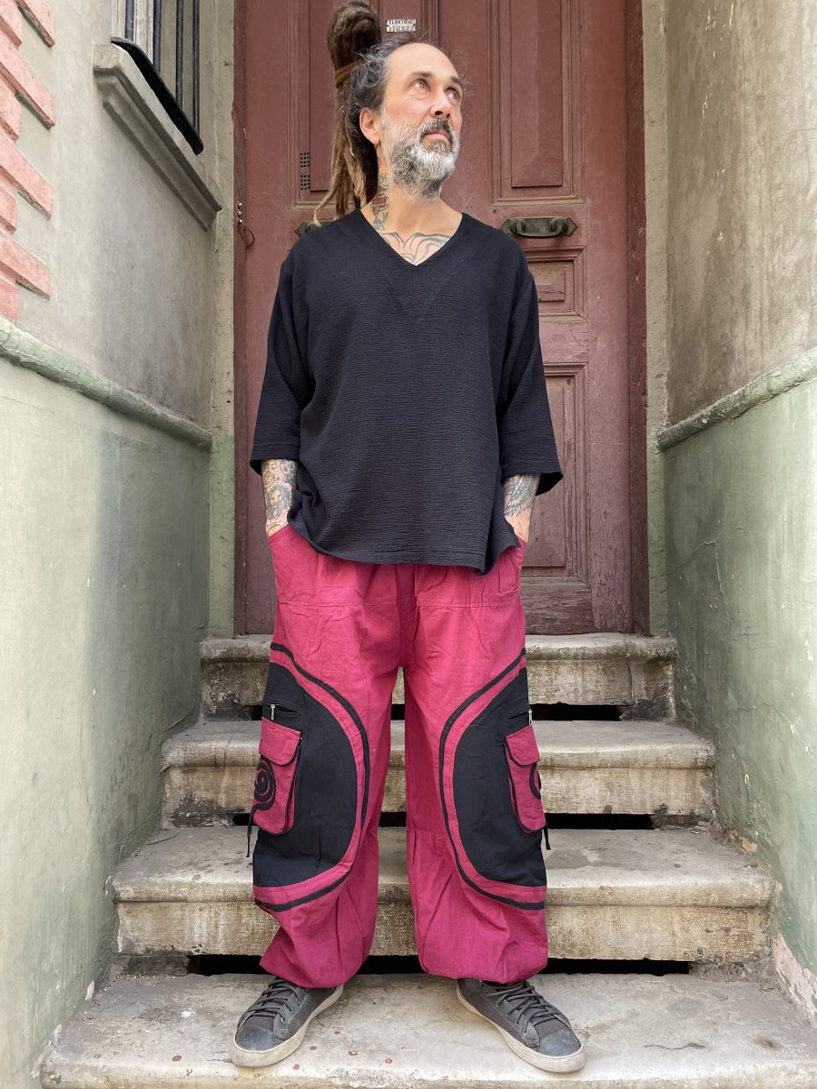 Unisex Nepal Pantolon – Lastikli Bel & Paça, Cepli