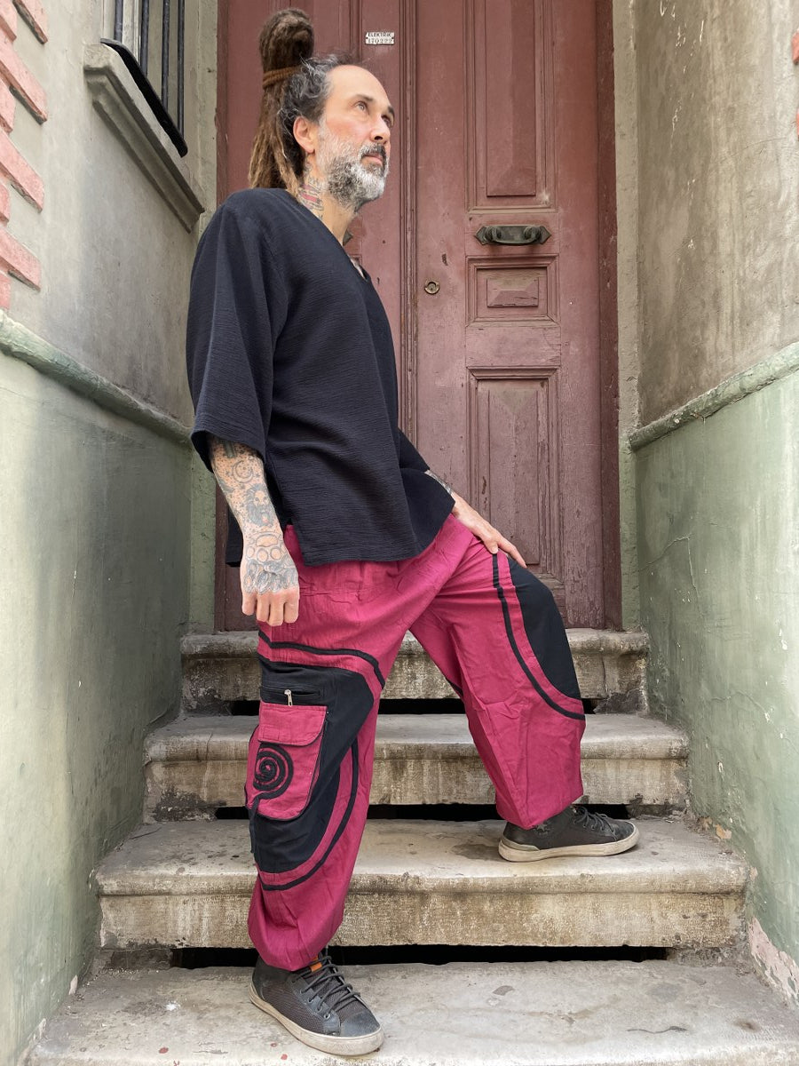Unisex Nepal Pantolon – Lastikli Bel & Paça, Cepli