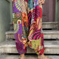 Unisex Nepal Renkli Kadın Yazlık Patchwork Şalvar Pantolon
