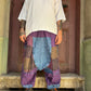 Mevsimlik Nepal Patchwork Taşlanmış Şalvar Pantolon – Unisex, Rahat Tasarım