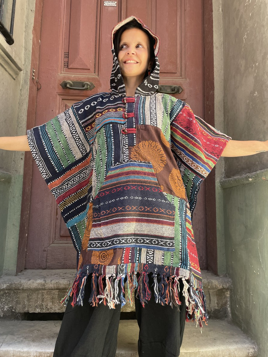 Unisex Nepal Patchwork Panço