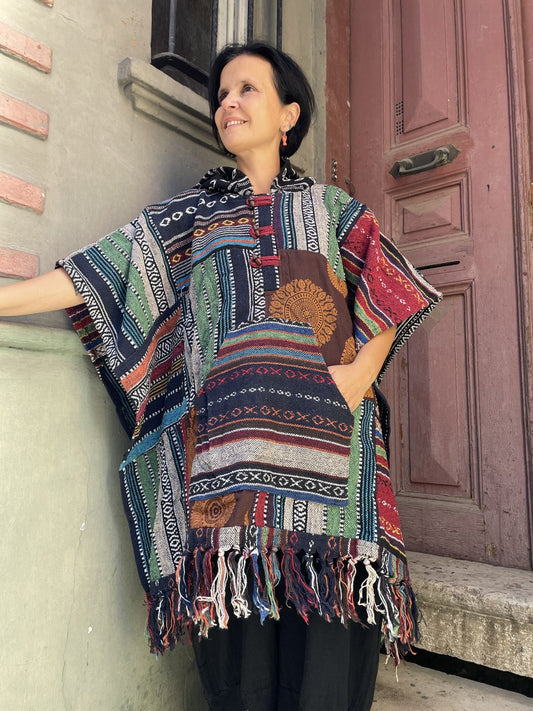 Unisex Nepal Patchwork Panço