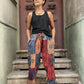 Unisex Nepal Kadın Patchwork Etnik Pantolon