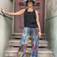 Unisex Nepal Kadın Patchwork Etnik Pantolon