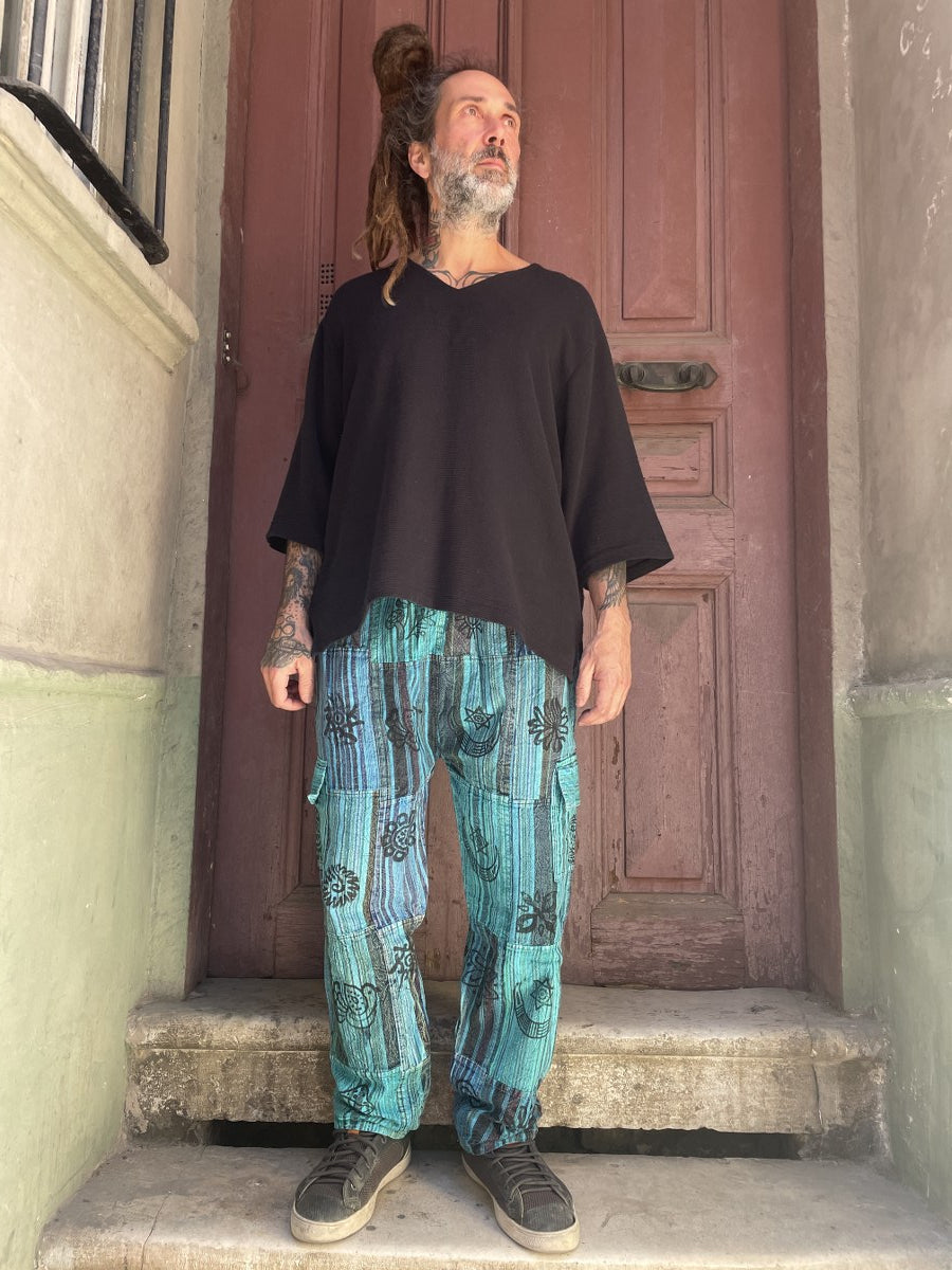 Unisex Bohem Nepal Patchwork Pantolon