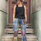 Unisex Nepal Kadın Patchwork Etnik Pantolon