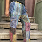 Unisex Nepal Kadın Patchwork Etnik Pantolon