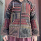 Nepal Kapüşonlu Patchwork İçi Polarlı Mont – Kahve, Unisex, Kışlık, Sıcacık