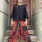 Nepal Patchwork Şalvar – Mevsimlik, Kiremit Tonları, Unisex