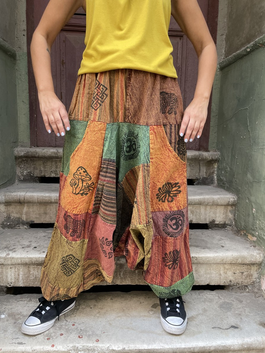 Nepal Patchwork Şalvar – Renkli & Rahat Bohem Tasarım