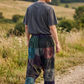 Unisex Nepal Patchwork Şalvar Pantolon – Antrasit Bordo, Salaş Tasarım