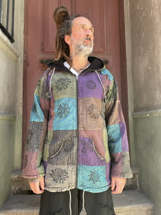 Nepal Patchwork Polar Astarlı Mont