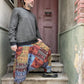 Unisex Nepal Patchwork Aum Şalvar Pantolon